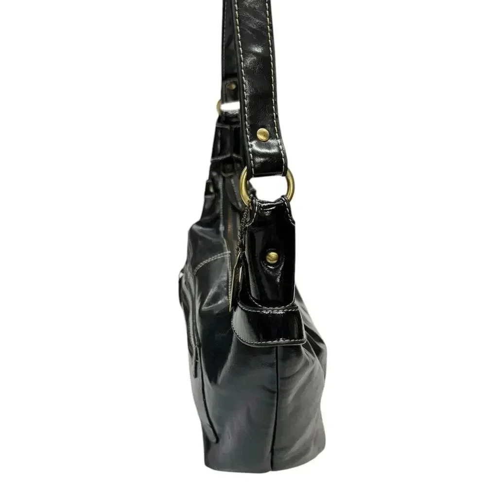 Rare Coach Patent leather crescent shaped retro should bag - Picture 12 of 16